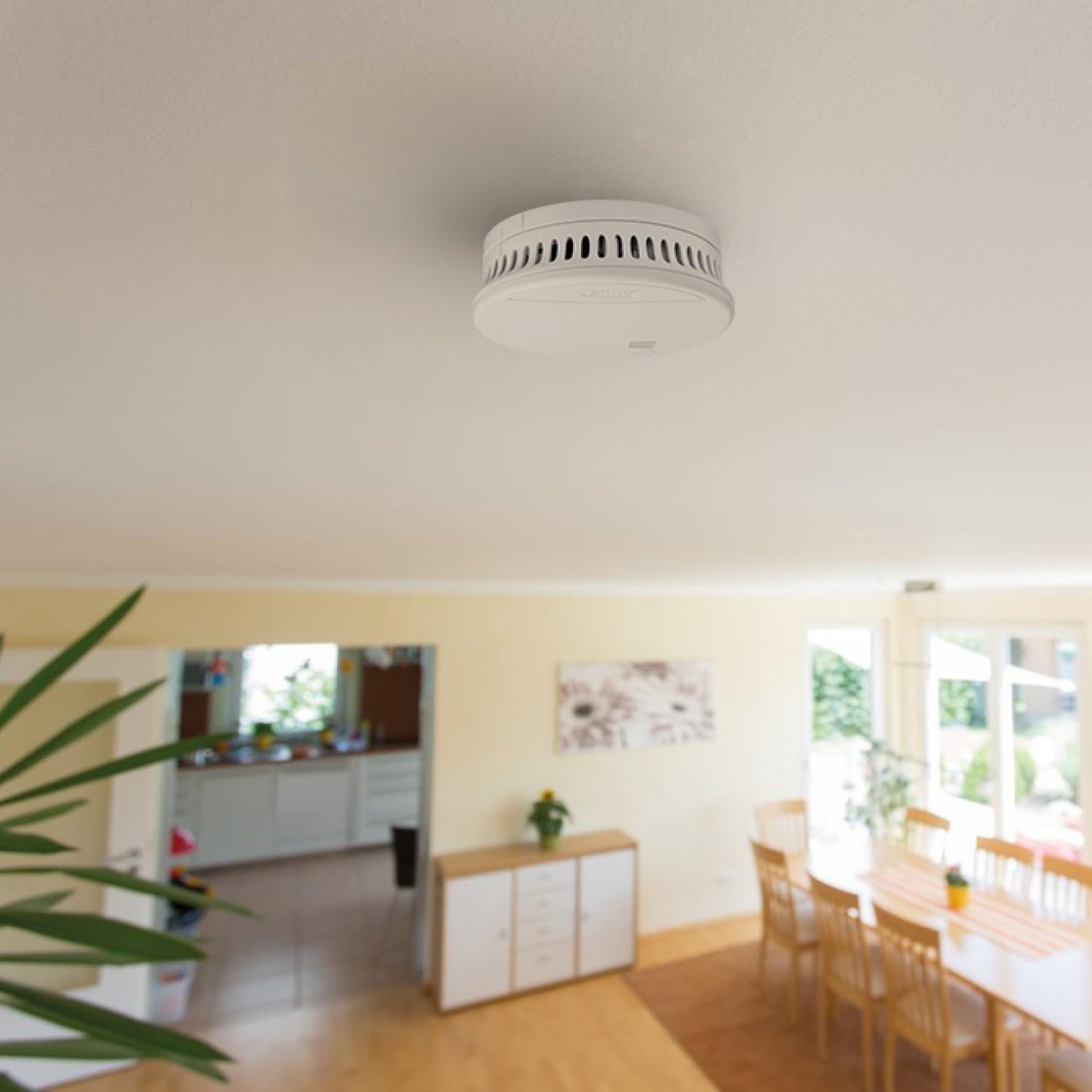 ABUS RWM150 White Smoke Detector with 10-Year Battery, 85dB Alarm