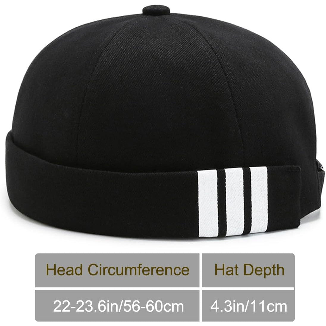 MESU Brimless Docker Cap – Retro No‑Brim Beanie for Men