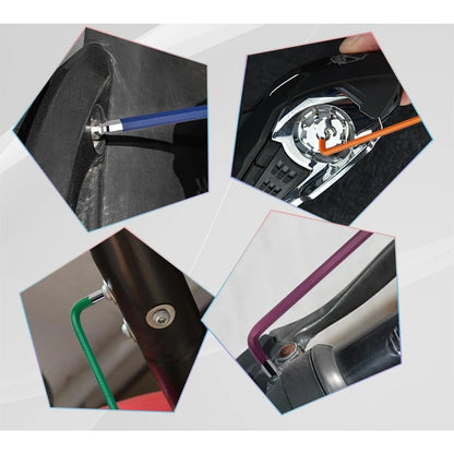 9-Piece Metric Allen Key Set – Color‑Coded Cr‑V Hex Wrenches - Gomix Brands Outlet