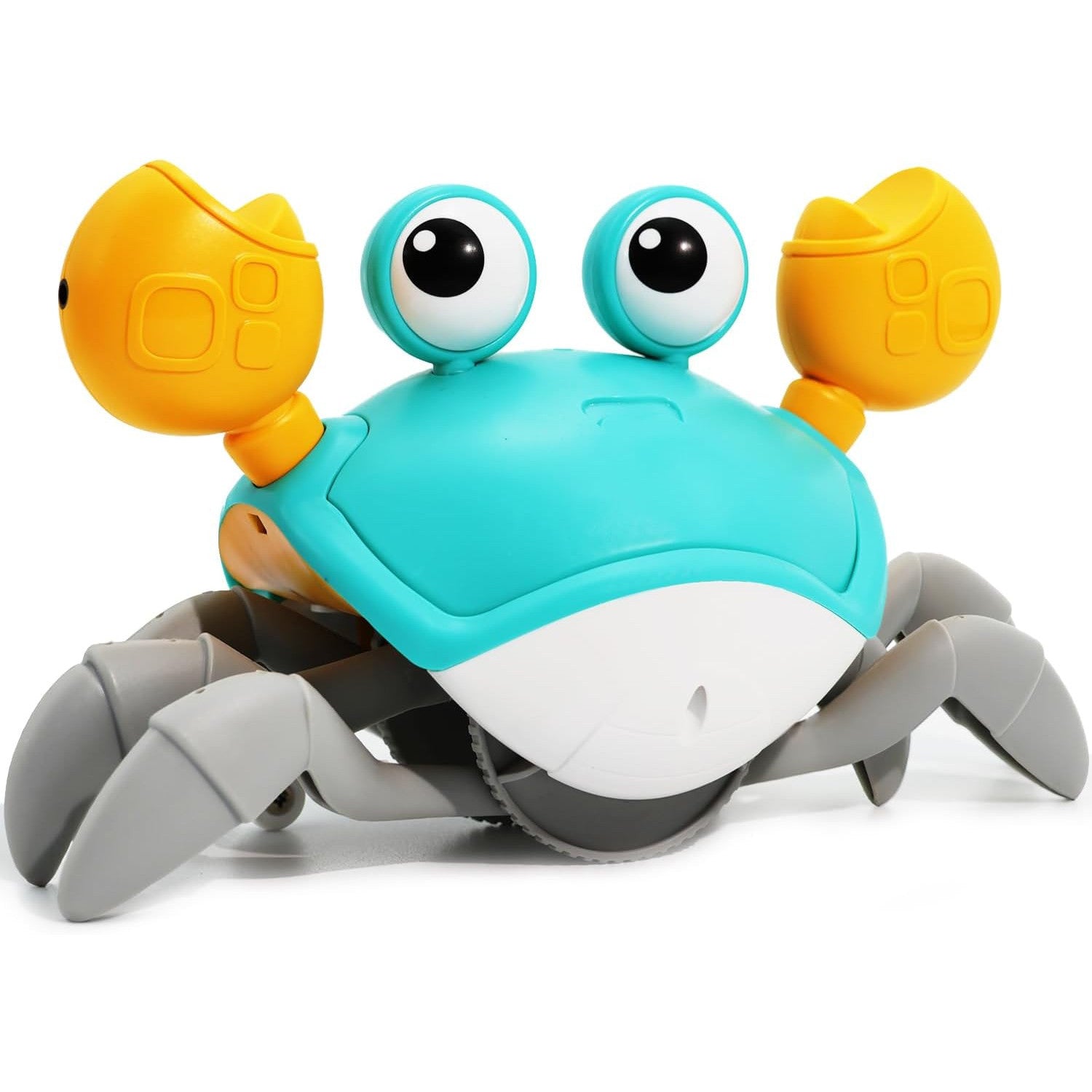 Interactive Green Crawling Crab Toy with Music and Mute Button
