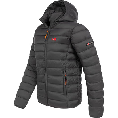 Geographical Norway Men's Insulated Hooded Winter Stepped Jacket