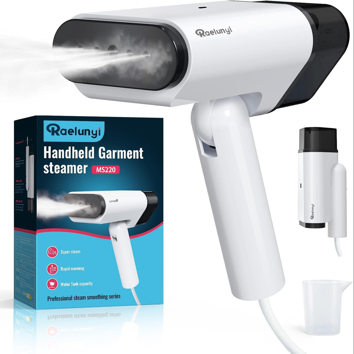 Raelunyi MS220 Garment Steamer 130ml 1200W White