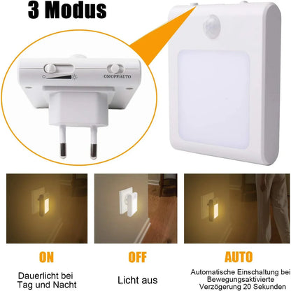 JOKBEN LED Night Light with Motion Sensor, Plug‑In Adjustable Brightness - Gomix Brands Outlet