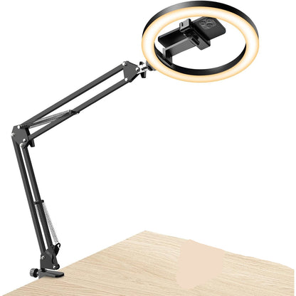 Evershop 10" Adjustable Overhead Ring Light with Tripod