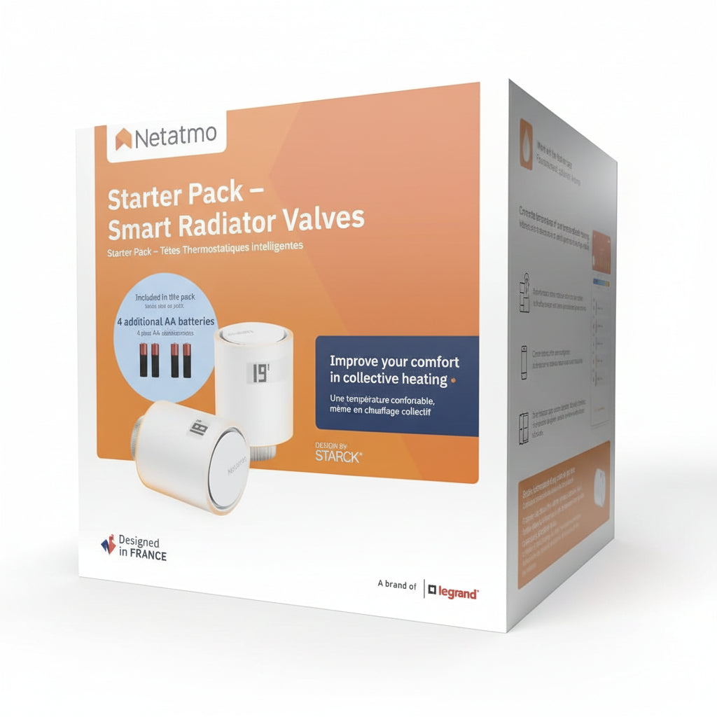 Netatmo Smart Thermostatic Radiator Valve Starter Pack – White