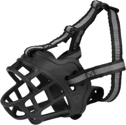 Soft Silicone Basket Dog Muzzle - Prevents Biting, Barking, Chewing
