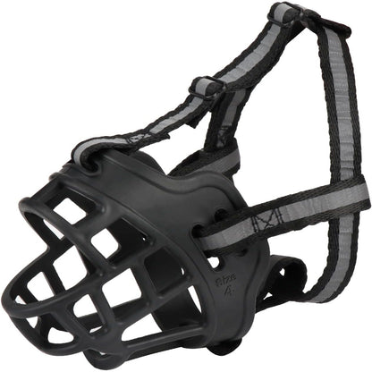 Soft Silicone Basket Dog Muzzle - Prevents Biting, Barking, Chewing