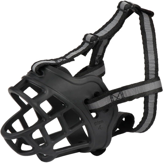 Soft Silicone Basket Dog Muzzle - Prevents Biting, Barking, Chewing