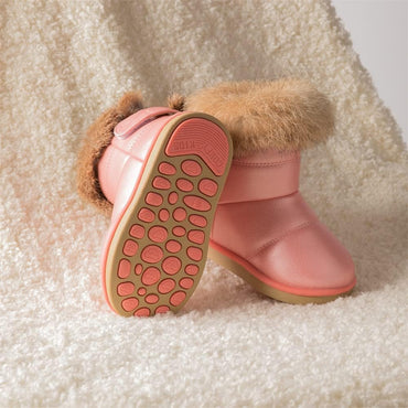 Meckior Toddler Waterproof Fur‑Lined Snow Boots for Girls and Boys