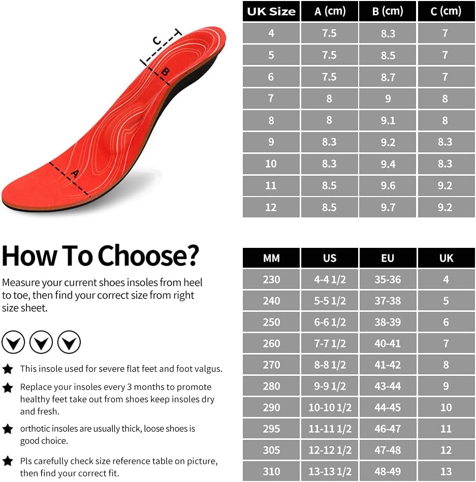 3ANGNI Cork Arch Support Insoles for Flat Feet Pain Relief