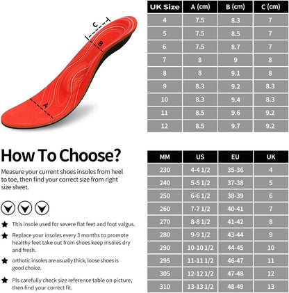 3ANGNI Cork Arch Support Insoles for Flat Feet Pain Relief