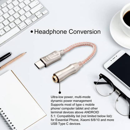 USB Type C to 3.5mm Audio Interface ALC5686 HiFi DAC Headphone Amplifier Digital Audio Decoding Converter