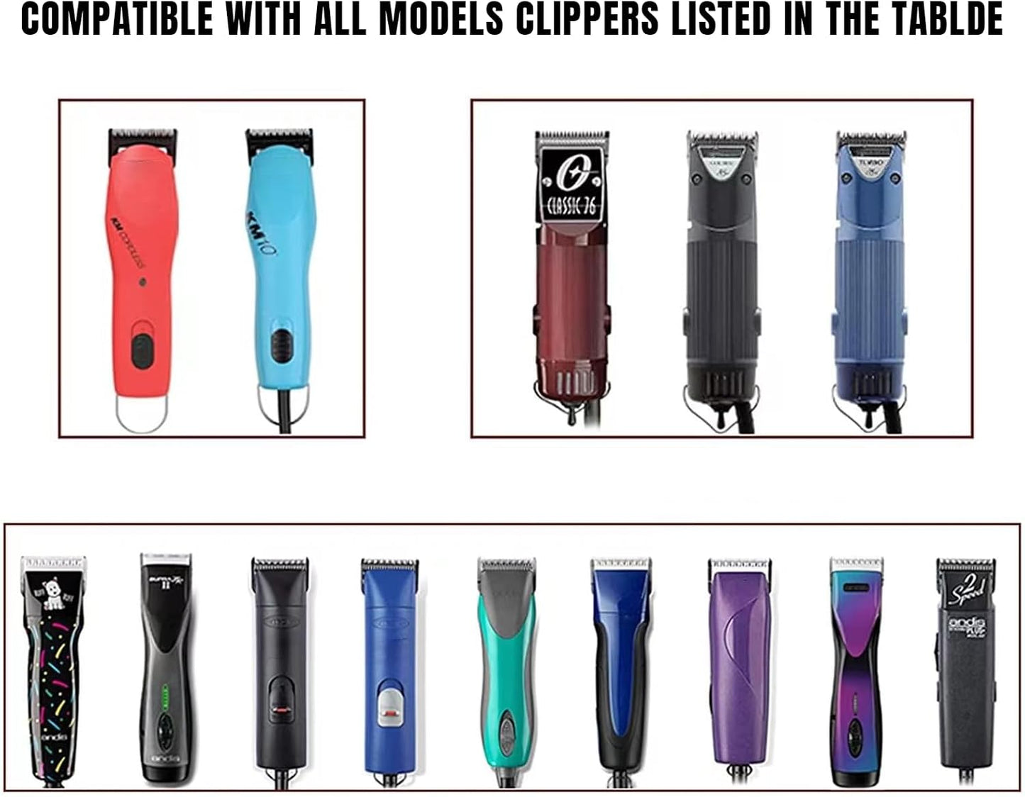 DODAER 4‑Piece Stainless Grooming Blade Set Compatible with Andis