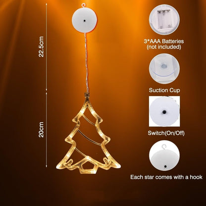 RANJIMA LEDCDZMD-01 LED Christmas Window Lights 4 Pcs