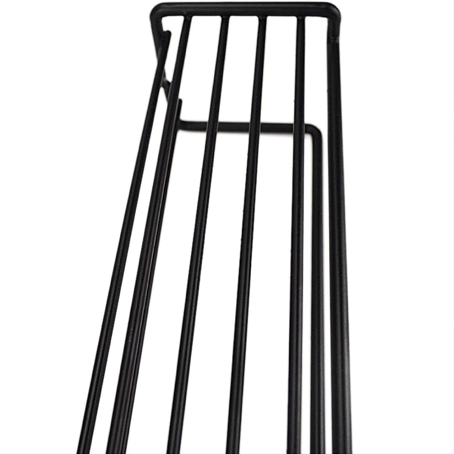 Metal Wall-Mounted Spice Rack Organizer Set - Black, 2 Pieces