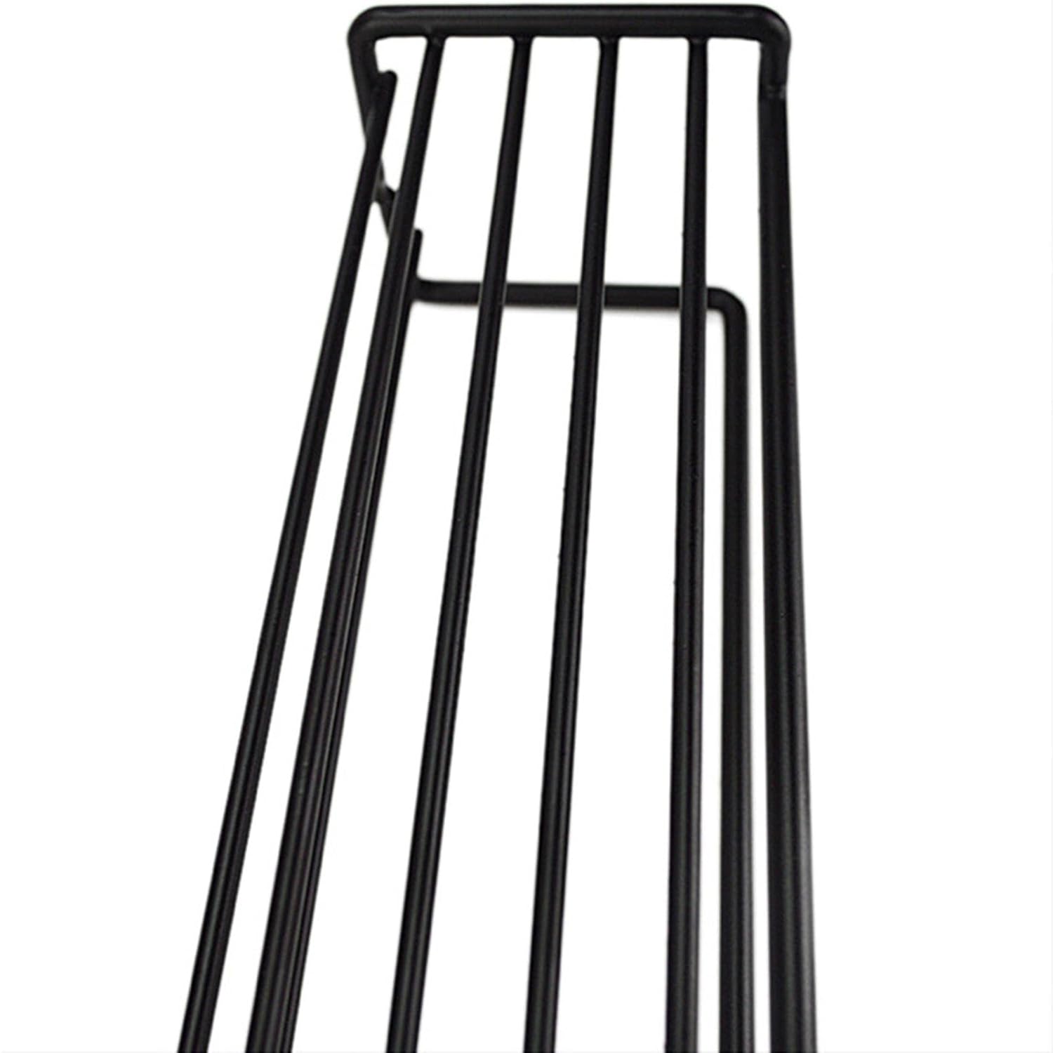 Metal Wall-Mounted Spice Rack Organizer Set - Black, 2 Pieces