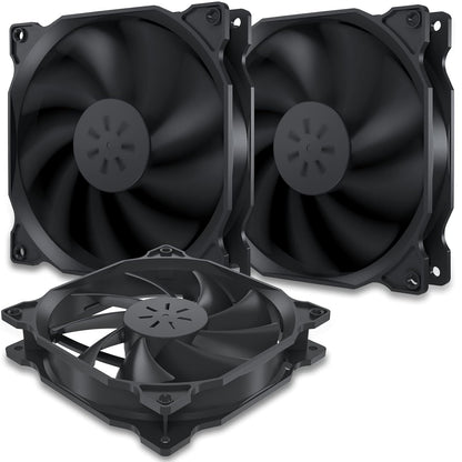 upHere 3‑Pack 120mm Temperature‑Controlled High‑Performance Quiet PC Fan