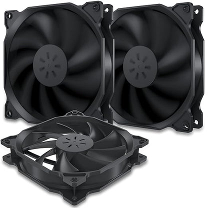 upHere 3‑Pack 120mm Temperature‑Controlled High‑Performance Quiet PC Fan
