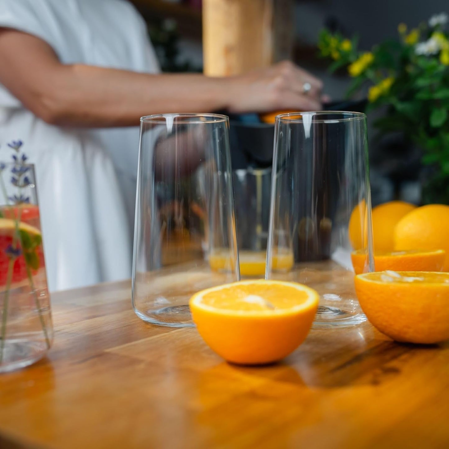 Krosno Infinity 600ml Geometric Water Glasses Set of Four