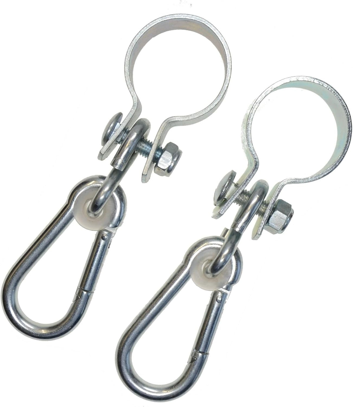 Danto 2‑Pack Cuff Hooks with Galvanised Carabiner – Adjustable Diameter