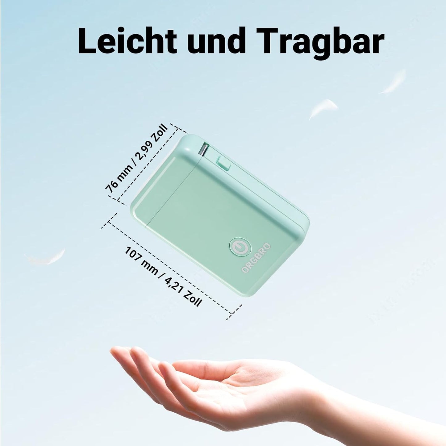 ORGBRO X1 Portable Bluetooth Mini Label Printer with Tape – Compact Wireless Label Maker for Home, School & Office