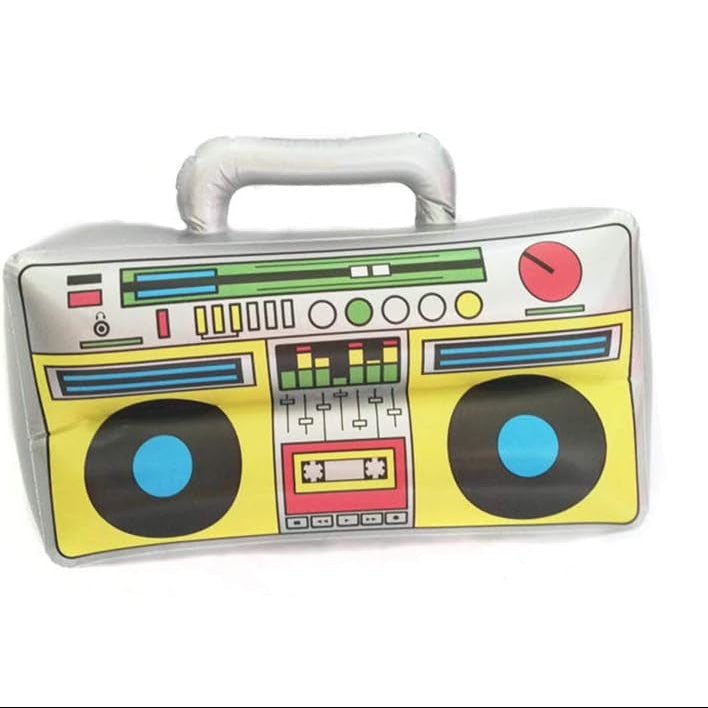 NOENNULL Inflatable Radio Boombox & Mobile Phone Props – 2‑Piece Retro ...