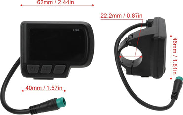 VGEBY EN06 Electric Bike LCD Display USB Handlebar Mount Speedometer for Scooter
