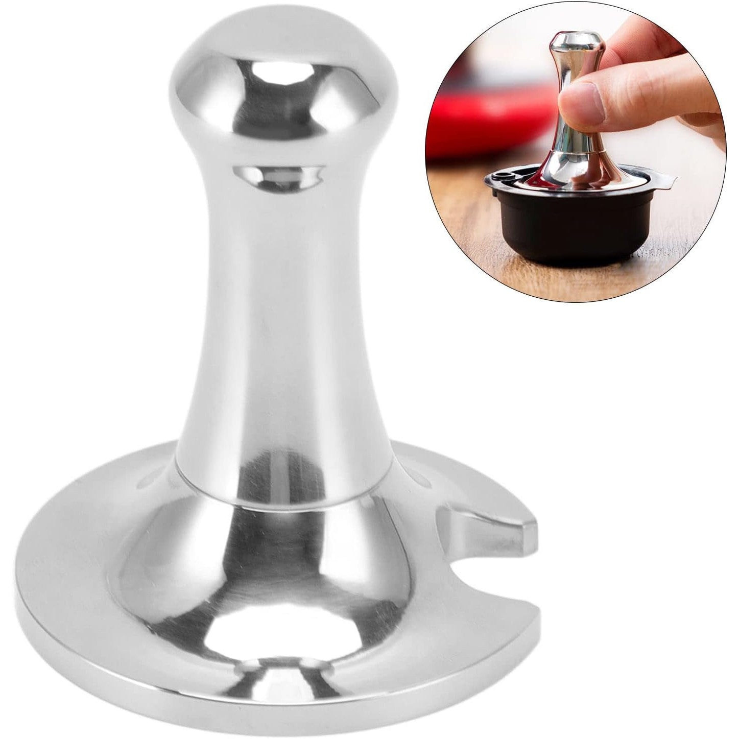 51mm Stainless Steel Coffee Tamper Leveler with Ergonomic Handle
