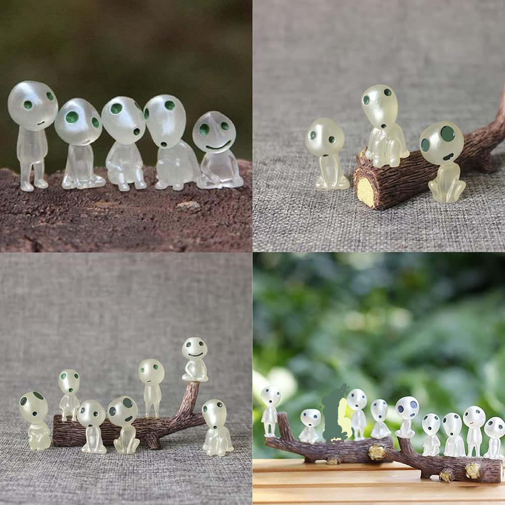 Zueyen Glow in the Dark Tree Elves Miniature Statues 10-Piece Set