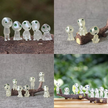 Zueyen Glow in the Dark Tree Elves Miniature Statues 10-Piece Set