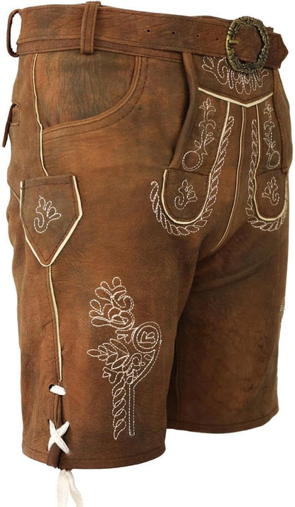 Traditional Kids Leather Lederhosen with Belt by Jakob Braun