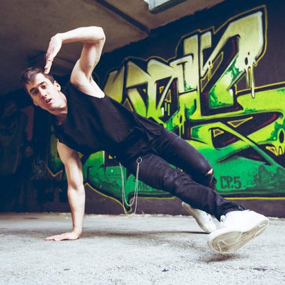 Chudian Double Layer Silver Jean Chains: Punk Gothic Metal Trouser Accessory