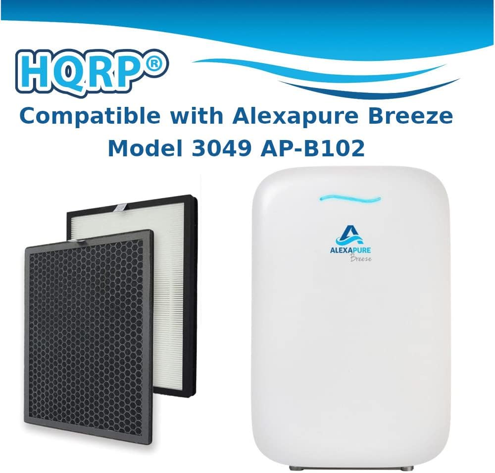 HQRP HEPA and Carbon Filter Kit for Alexapure Breeze