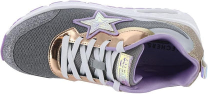 Skechers Girls Uno Starry Vibe Glitter Comfortable Lightweight Sneakers