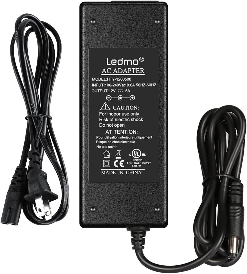 LEDMO 12V 5A 60W Power Supply Adapter for LED Strips - Gomix Brands Outlet