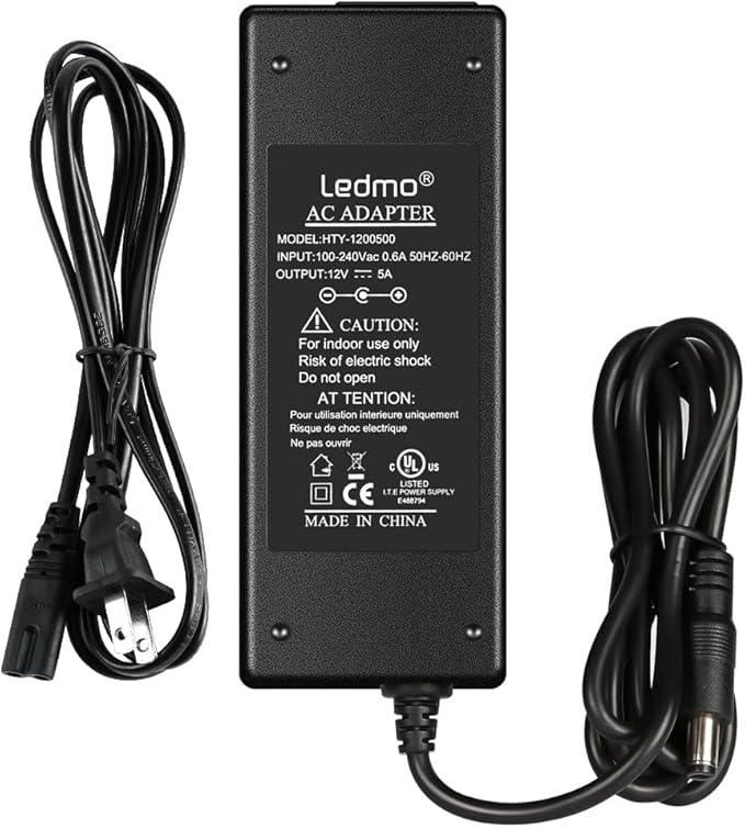 LEDMO 12V 5A 60W Power Supply Adapter for LED Strips - Gomix Brands Outlet