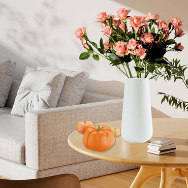 White Matte Ceramic 20cm Modern Vase for Flowers and Pampas