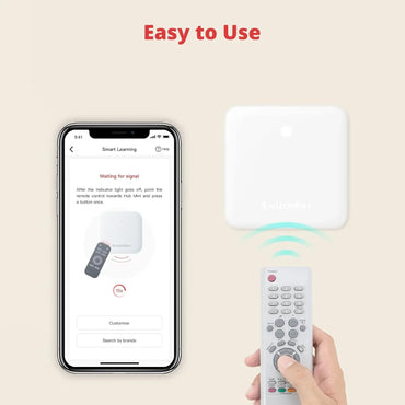 SwitchBot Hub Mini Smart Remote - IR Blaster, Link SwitchBot to Wi‑Fi (Support 2.4GHz), Control TV, Air Conditioner, Compatible with Alexa, Google Home, IFTTT (White) - Gomix Brands Outlet