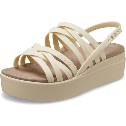 Crocs Women's Brooklyn Low Strappy Wedge Sandals LiteRide Comfort