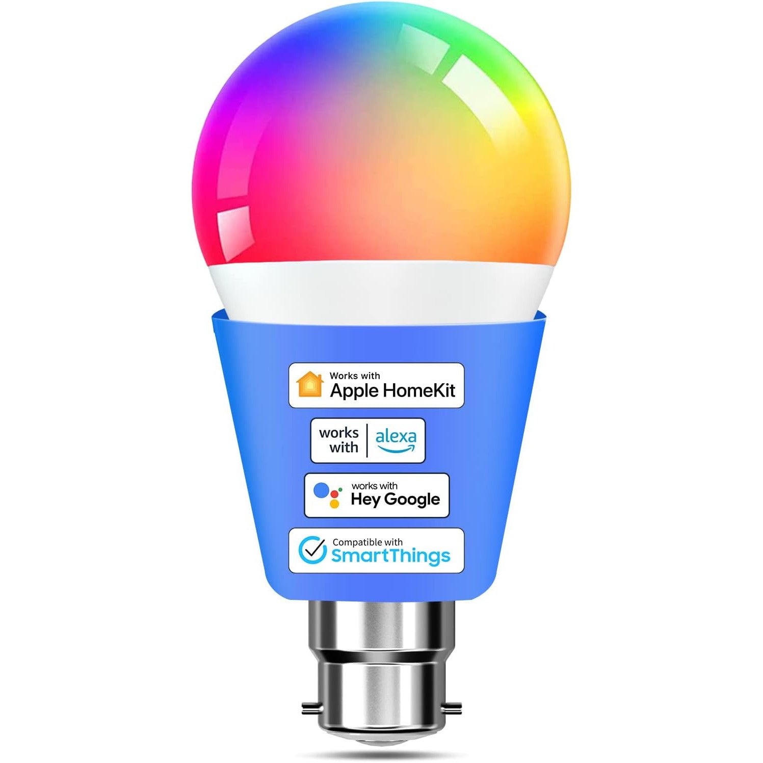 Meross Smart Multicolor B22 LED Bulb – Dimmable Wi‑Fi Light for HomeKit, Alexa & Google
