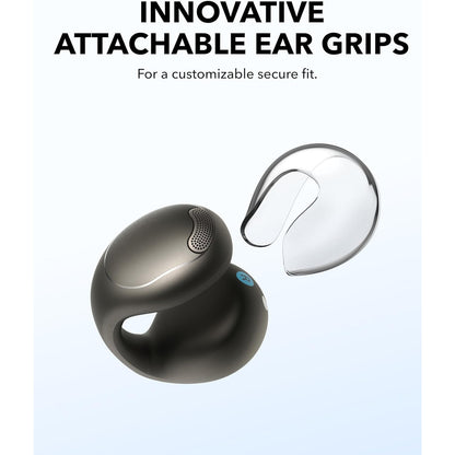 Soundcore C40i Open-Ear Clip-On Earbuds – Lightweight, Flexible Joint Design, Button Controls, Attachable Ear Grips, Expansive Drivers for Clear Sound