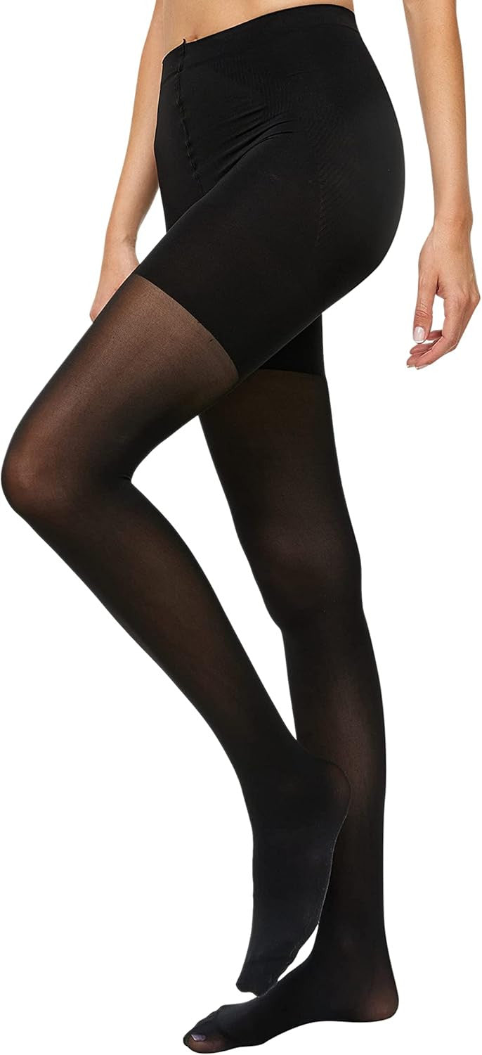 Nur Die Women's Shaping Tights 60 Denier Black Size 9.5
