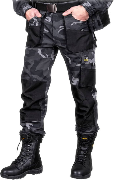 REIS FORECO‑T Men's Work Trousers, Cut Protection, Durable Polyester‑Cotton Blend