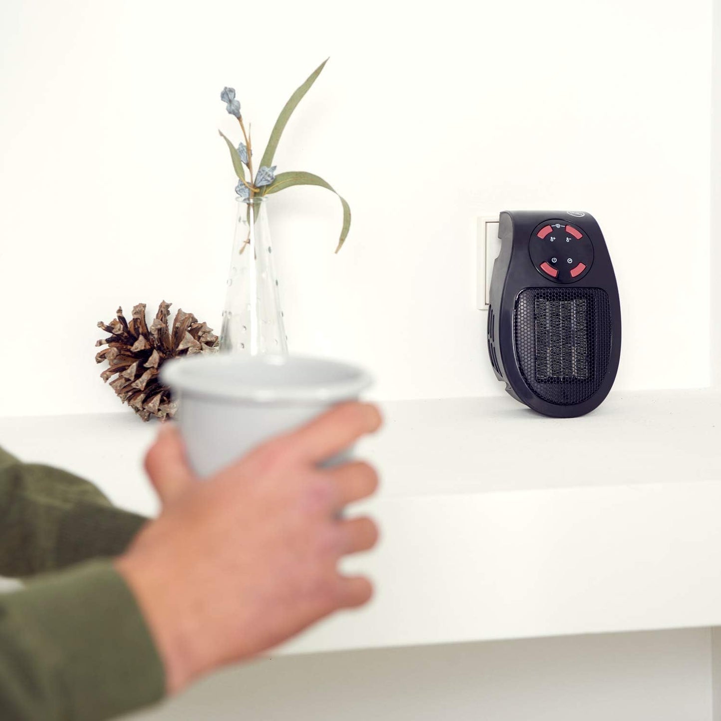 Taurus Tropicano Plug Mini Ceramic Heater 500W Black
