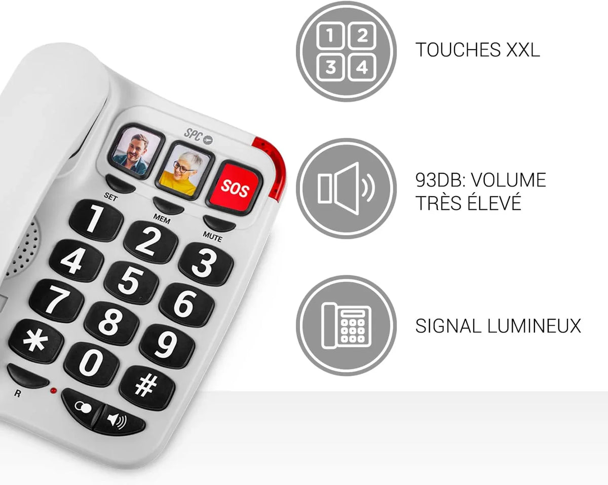 SPC Comfort Numbers 2 Telephone – Large Keys, Photo Speed Dial - Gomix Brands Outlet