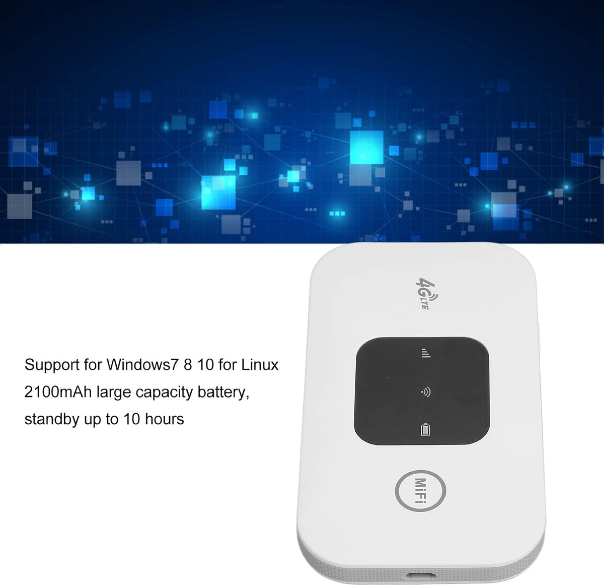 Flexman MF800-2 Portable Mobile WiFi Hotspot White