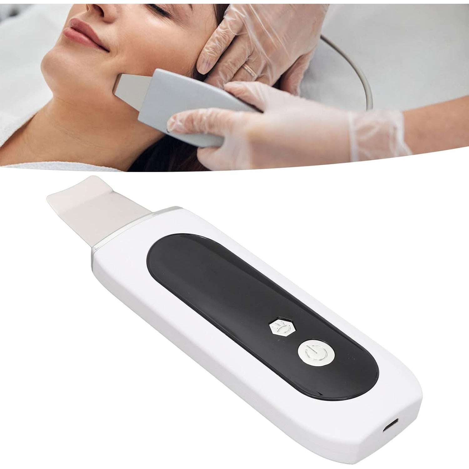 ZJchao Ultrasonic Facial Skin Scrubber Pen for Blackhead Removal