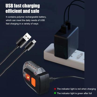 USB Rechargeable Bike Turn Signal Set for Enhanced Night Visibility