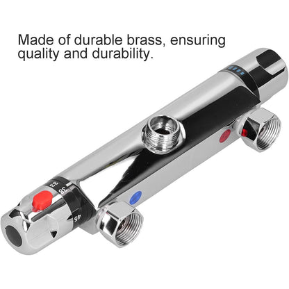 Brass Thermostatic Shower Valve with Anti-Scald Automatic Balancing
