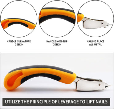 Heavy Duty Yellow Staple Remover with Rubber Grip